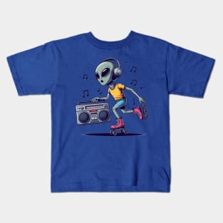 Alien Skates Kids T-Shirt